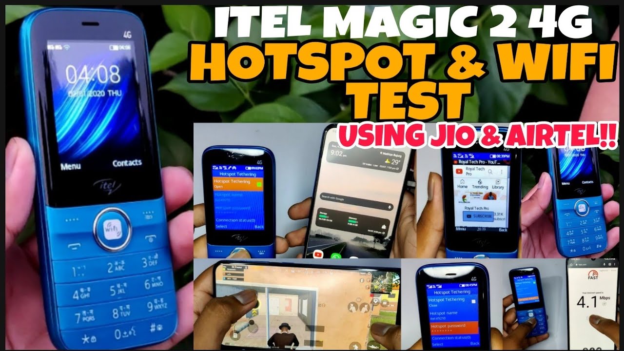 Itel Magic 2 4G : Hotspot & Wifi Test using Jio and Airtel SIM's both. Pubg play with hotspot!!!