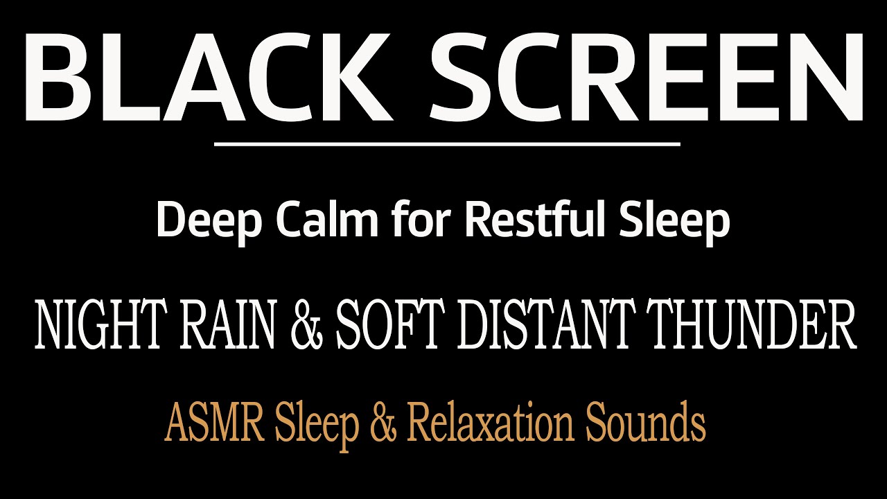 Black Screen | Relentless Night Rain & Deep Thunder for Silent, Restful Sleep