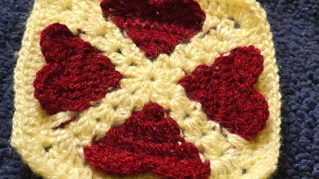 Crochet Heart Shape Granny Square 💖 | Super Easy Beginner Tutorial ll# punita creation