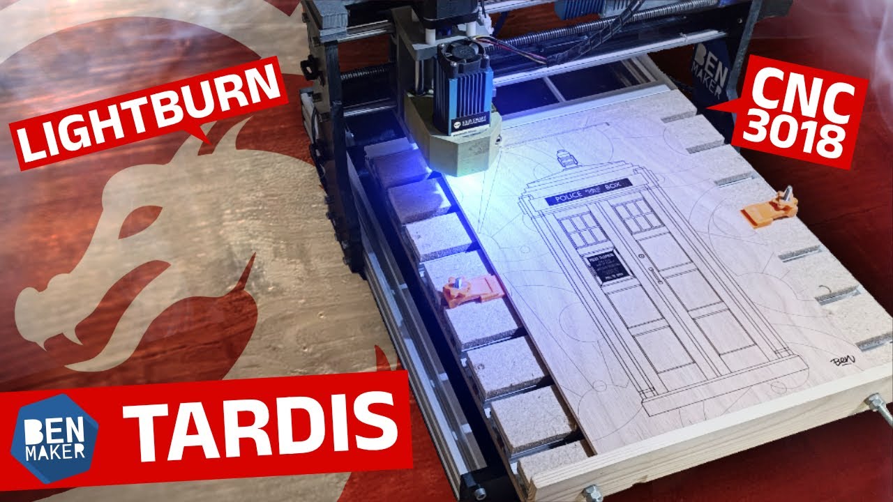 Lightburn et la CNC 3018 (Gravure TARDIS)