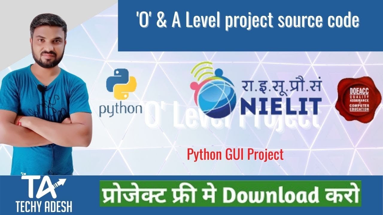 O Level free Project | NIELIT O Level project with source code | Python Tkinter  MySql project |