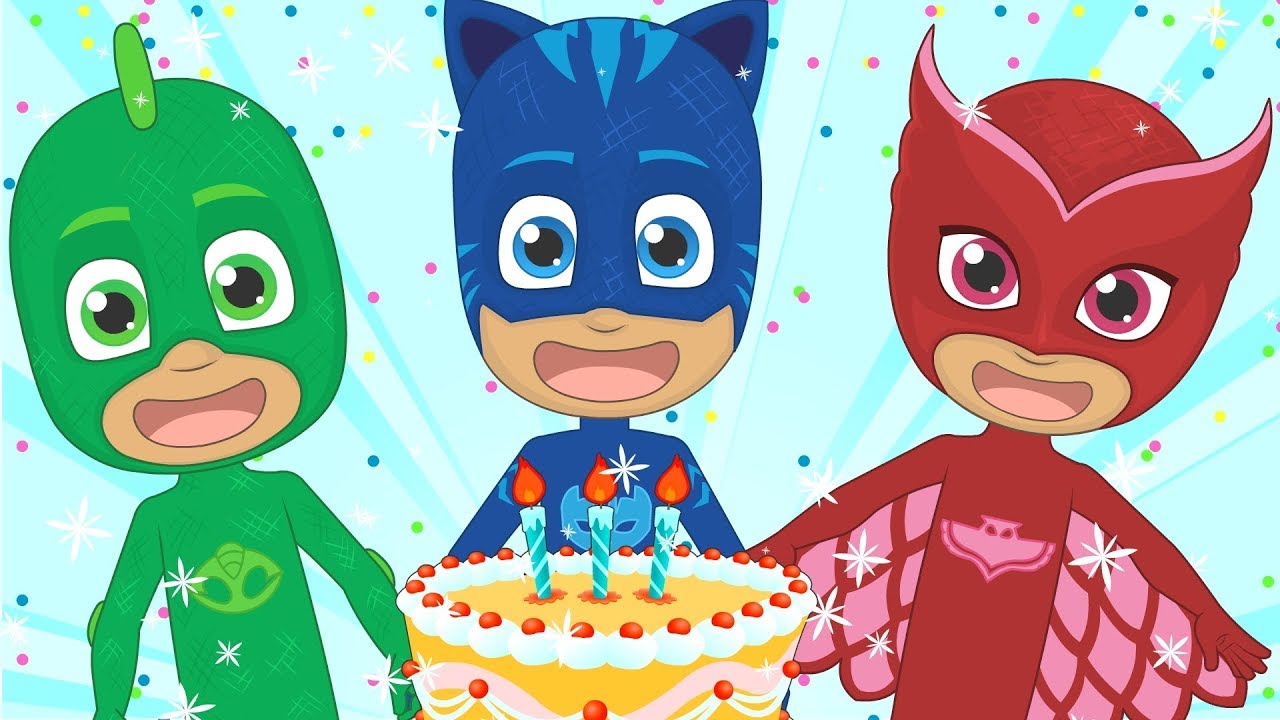 🌟 HAPPY BIRTHDAY 🌟 with PJ Masks | Party song for kids in english