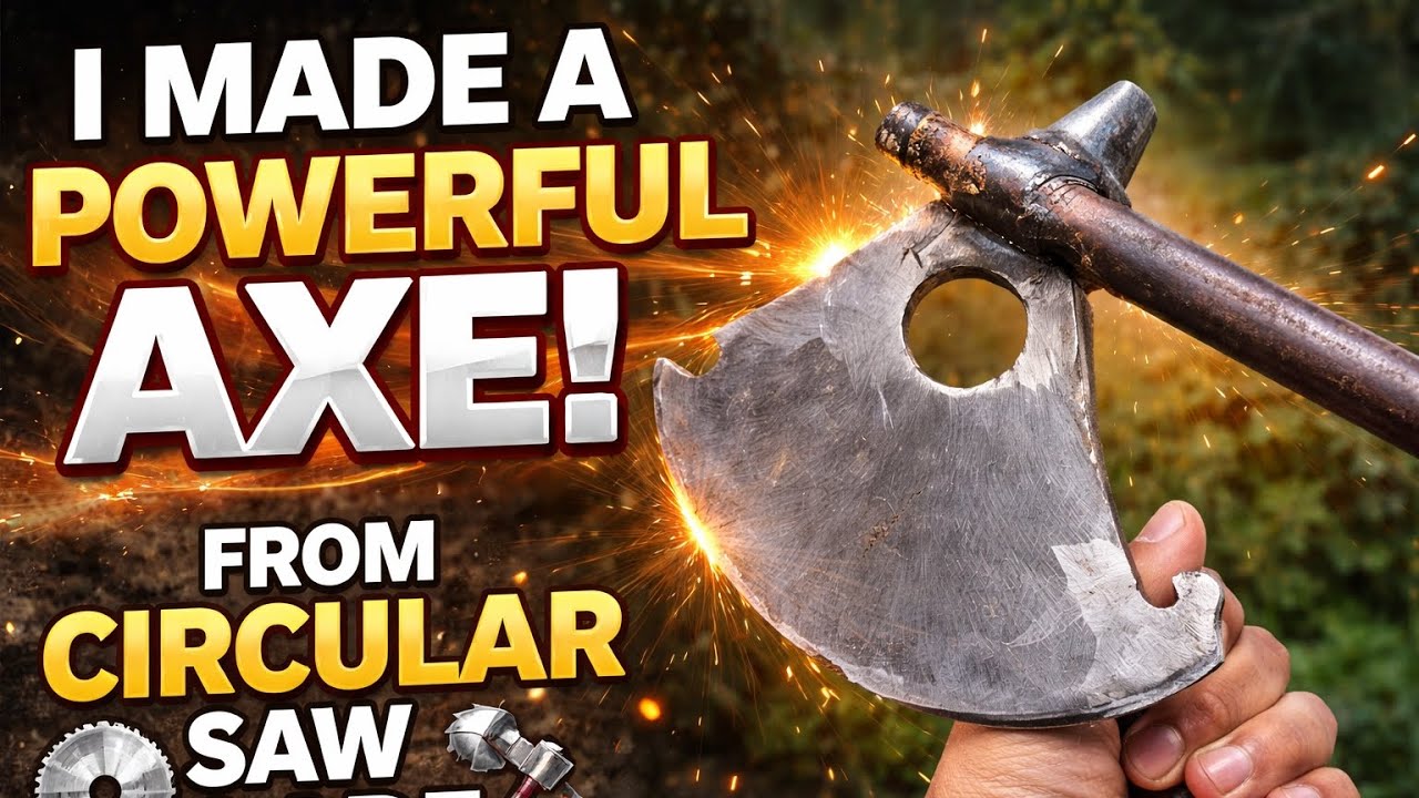 I Made a Powerful Axe From an Old Circular Saw Blade | DIY Tool Making