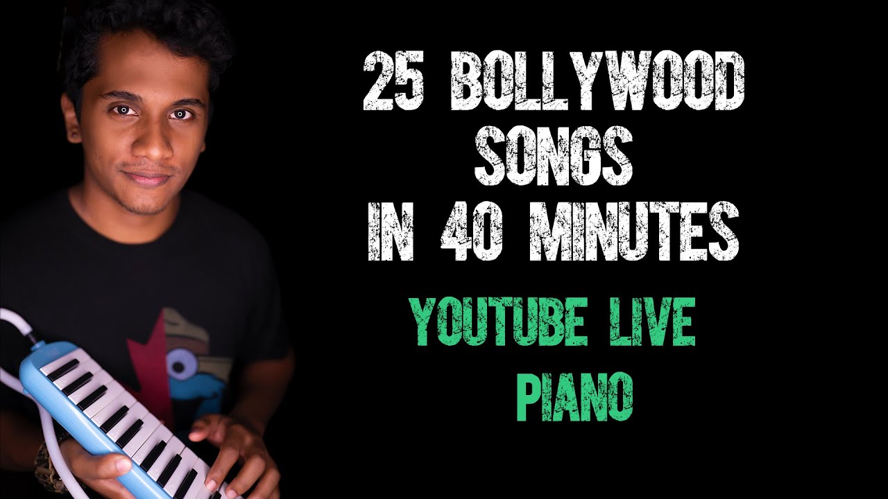25 songs in 40 minutes | Bollywood on Piano | Youtube Live |  Manoj Abraham