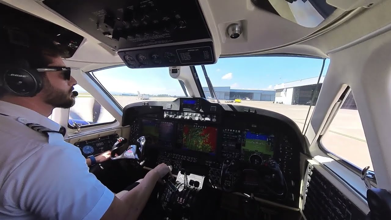 Pousando pela primeira vez no aeroporto Catarina SBJH com o King Air 260 4K