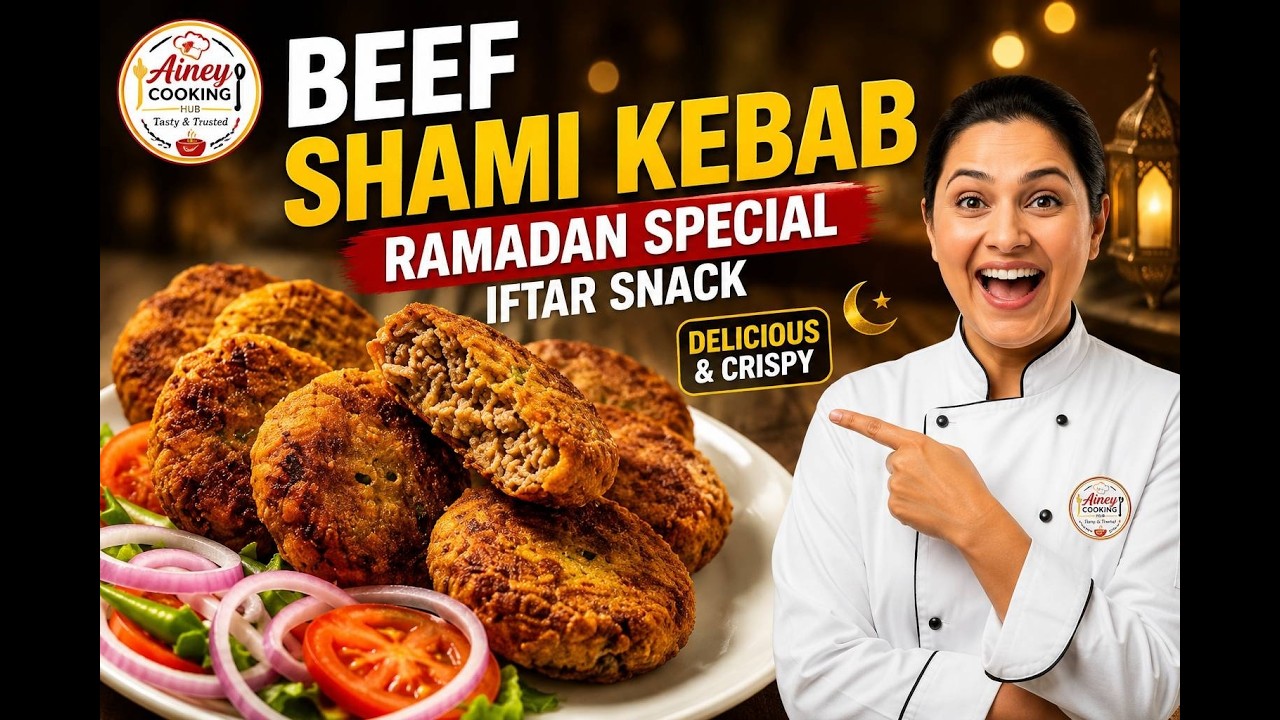 Beef Shami Kebab Recipe | Ramadan Special Iftar Snack | Soft & Juicy Shami Kabab🟡