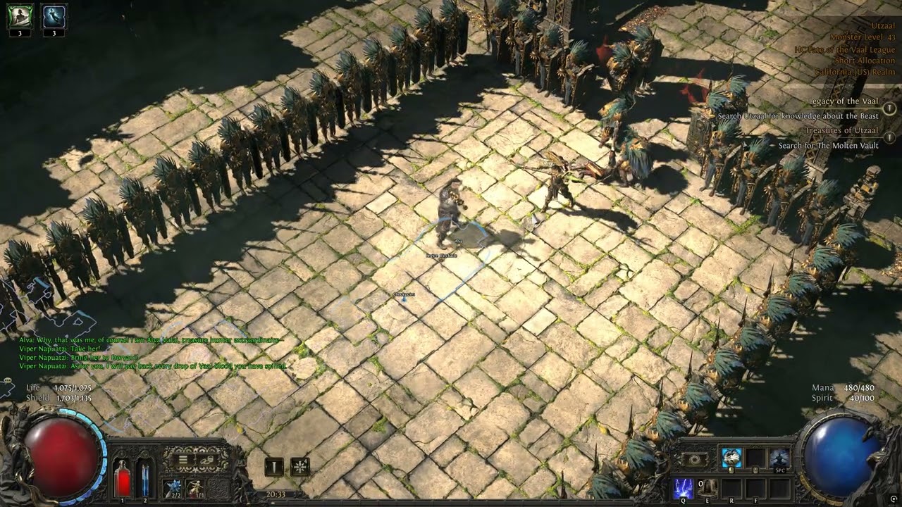 poe 2 / hardcore / monk whirling assault / viper