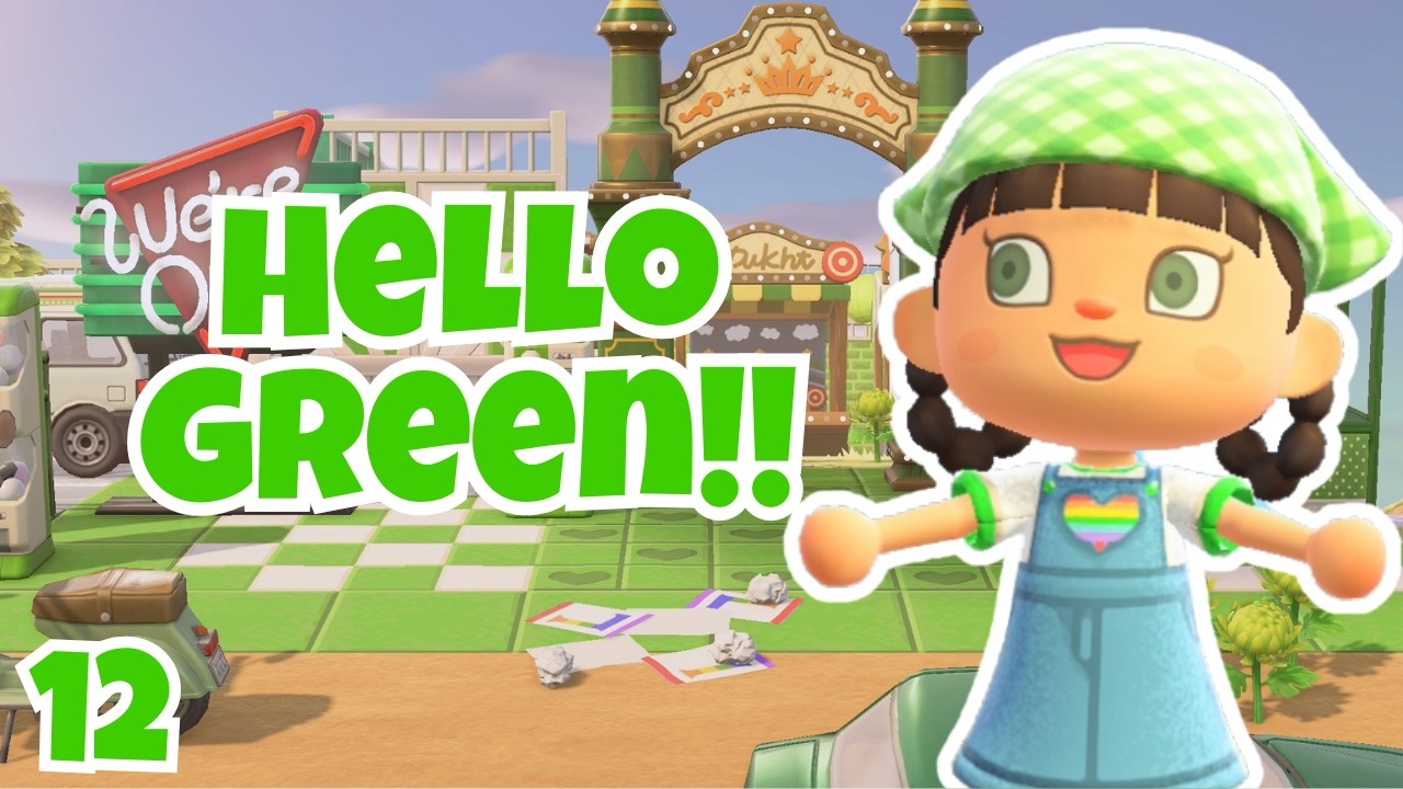 Building an All GREEN City Area! | RAINBOW Island Ep. 12 #acnh