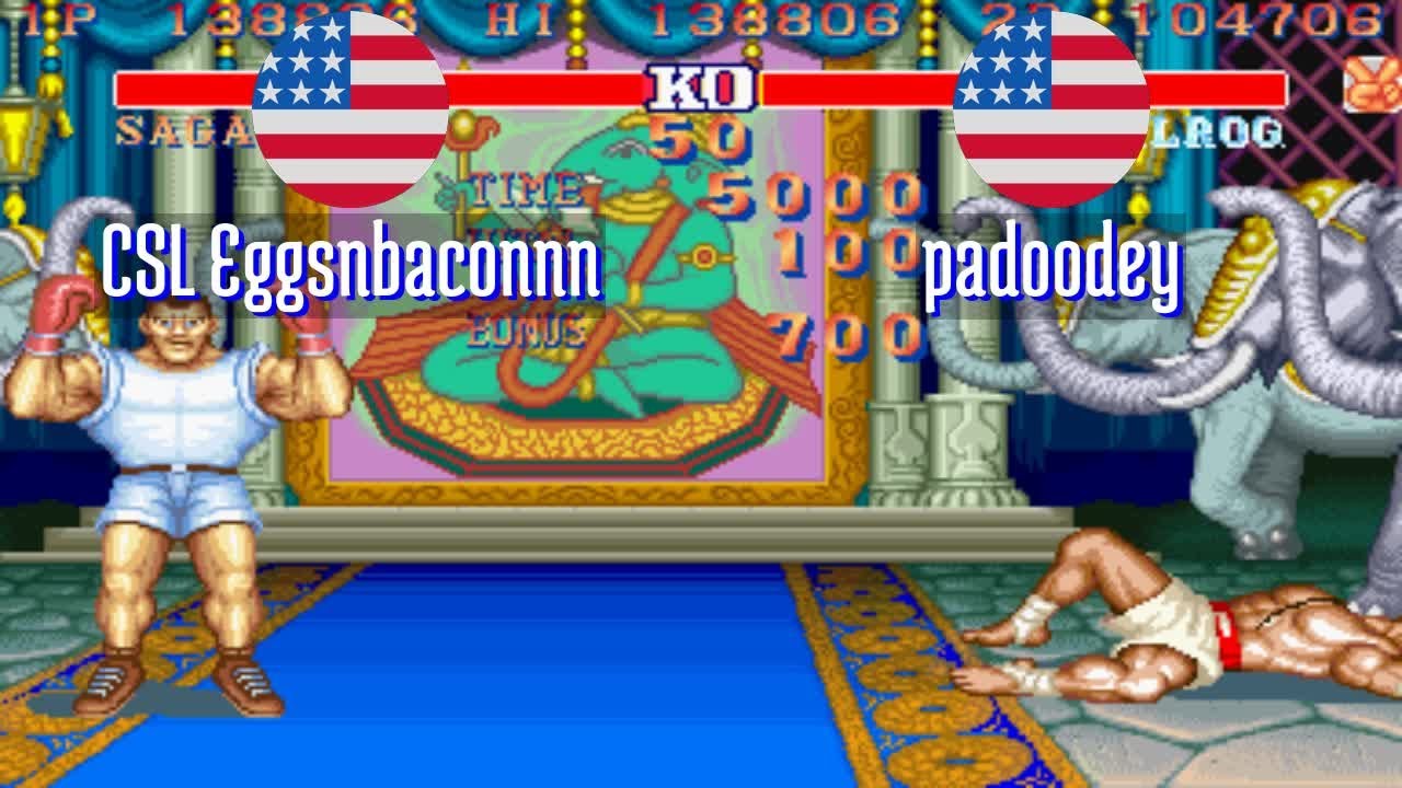 FT5 @sf2hf: CSL Eggsnbaconnn (US) vs padoodey (US) [Street Fighter II HF Fightcade] Feb 26