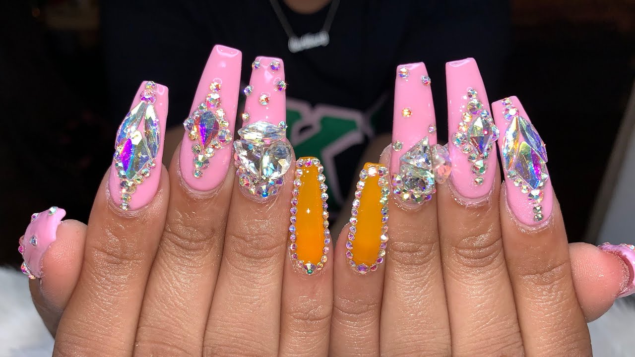 Acrylic Nails Tutorial | Long Coffin Nails