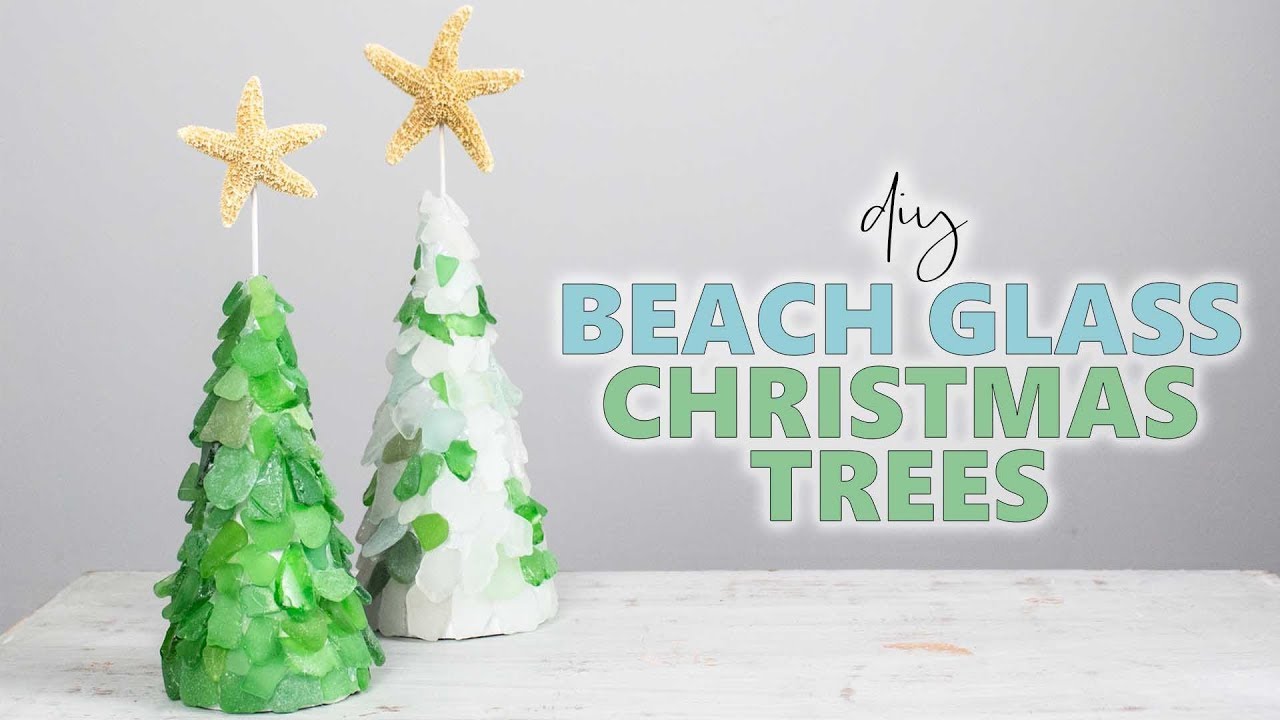 Use up that Sea Glass for this Pretty DIY Christmas Decor Idea!