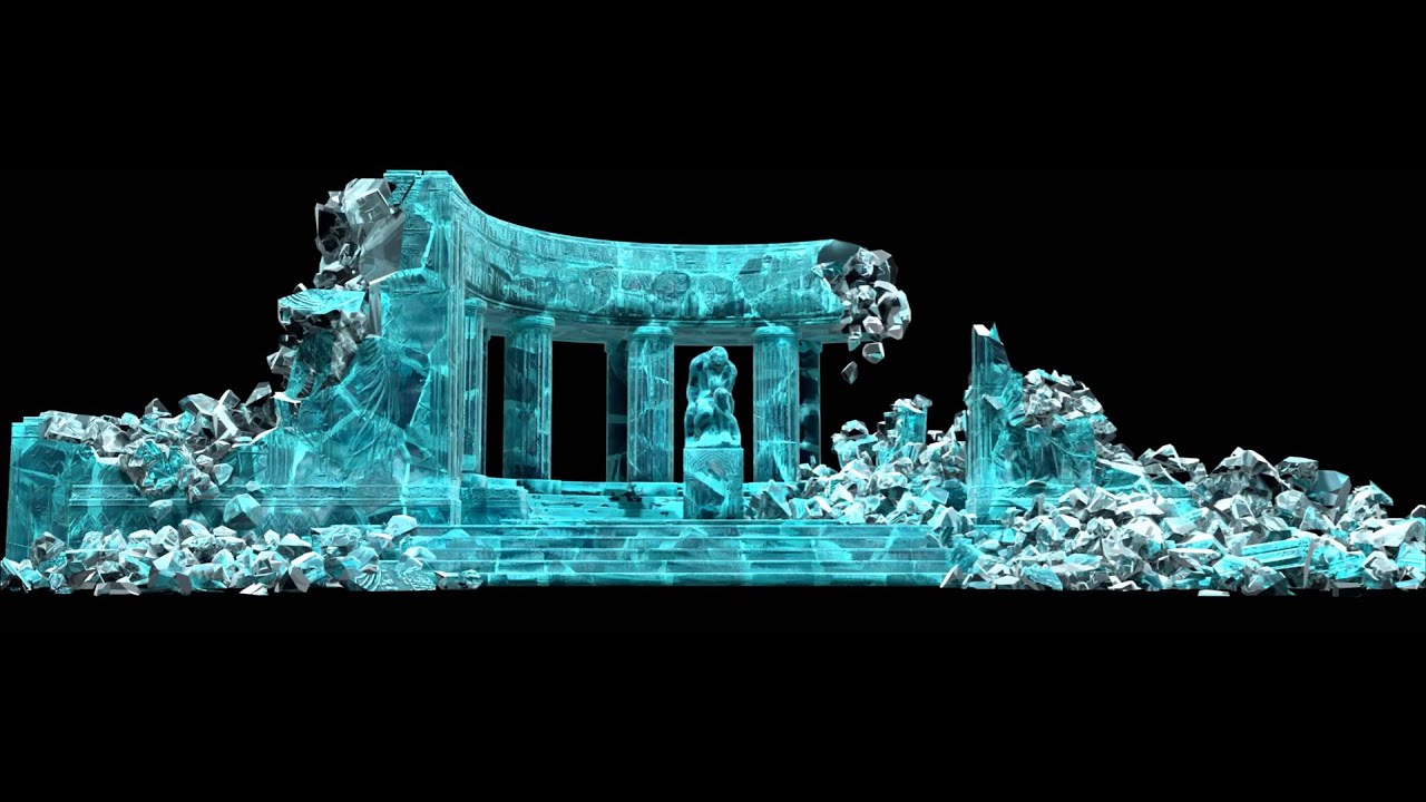 3D videomapping: Reim sculptor ice fragmentation VFX