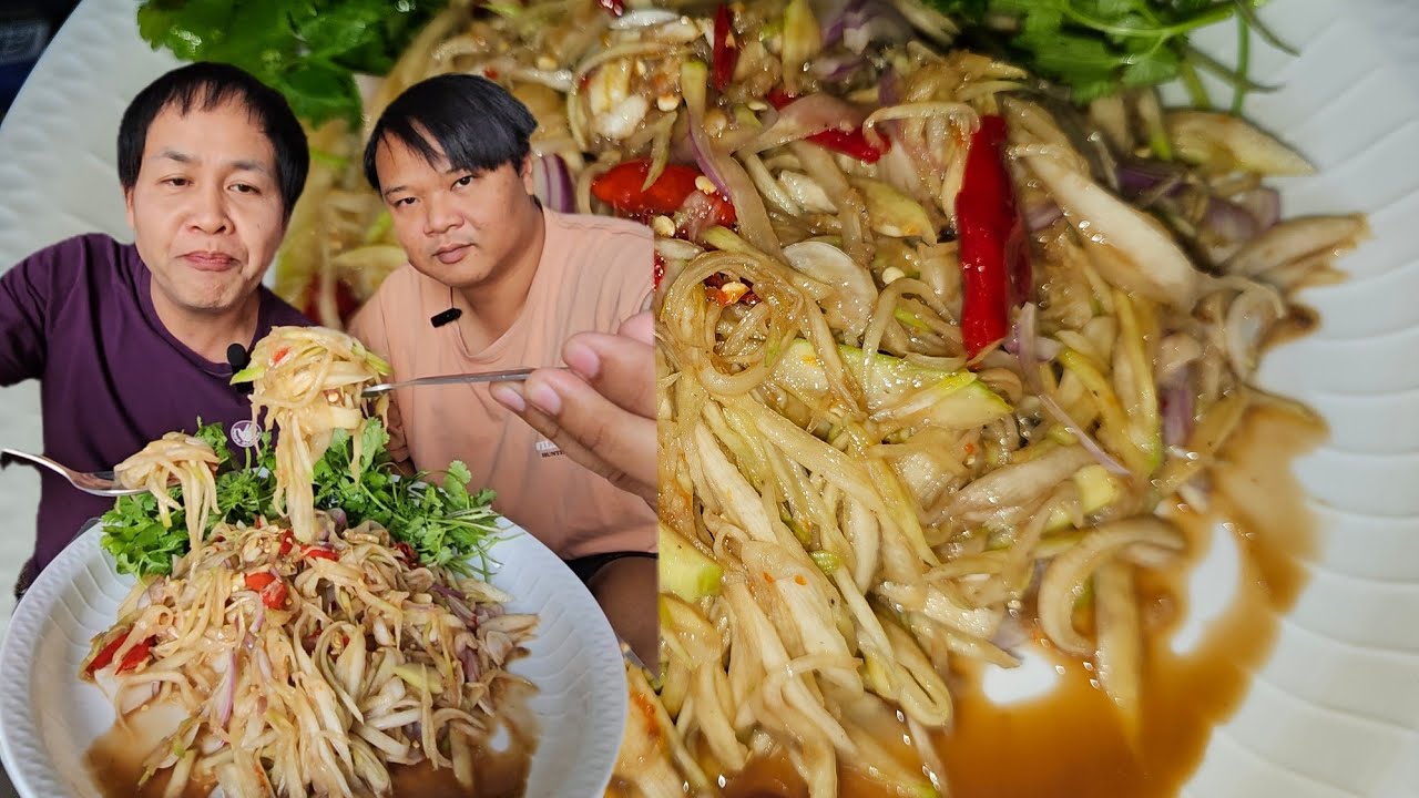 เก็บของเหนื่อยๆจัดเมนูตำมะม่วงแก้เมื่อยคิดขึ้นได้ว่ามีมะม่วงอยู่ในตู้(ซื้อมาตั้งแต่ต้นเดือนมกรา)