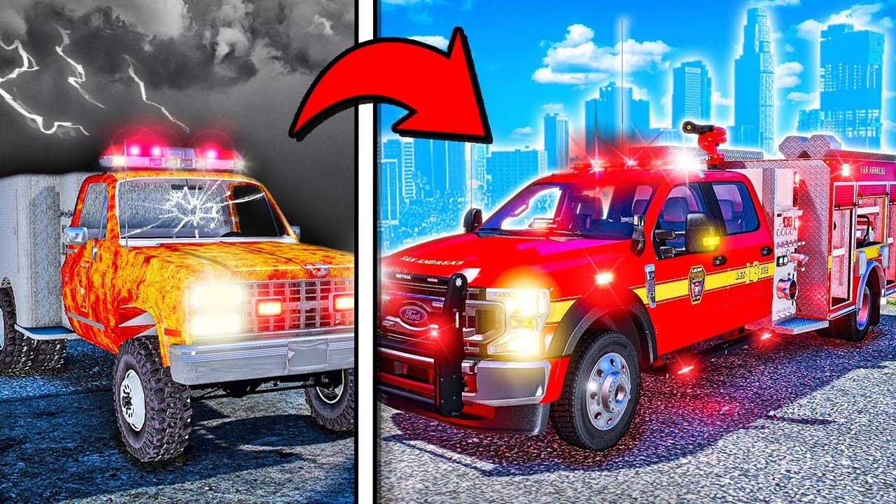 Upgrading OLD Fire Truck in GTA 5 to EPIC Fire Truck!