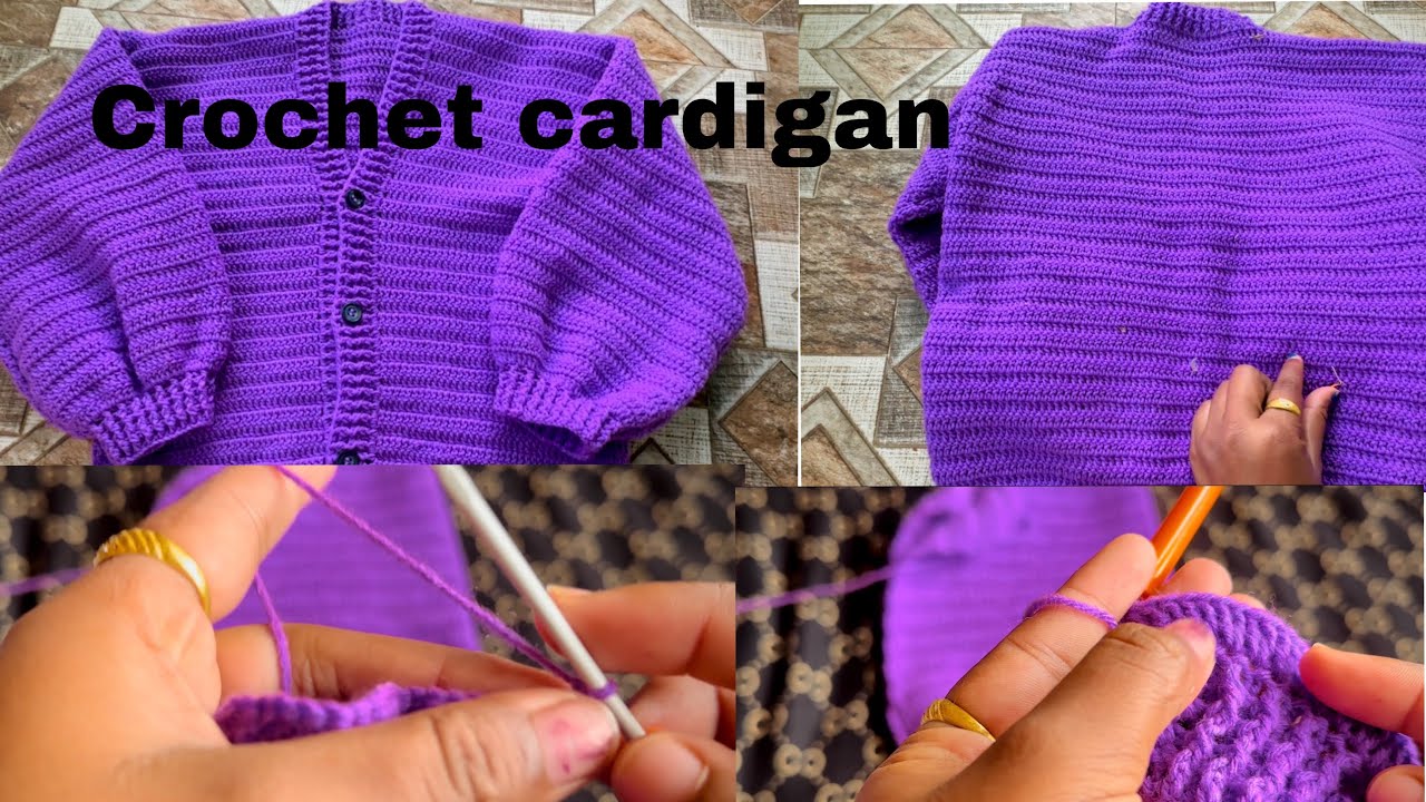 Crochet cardigan full video❤️ #purplecardigan #howtocrochetcardigan #babycardigan #crochetlovers