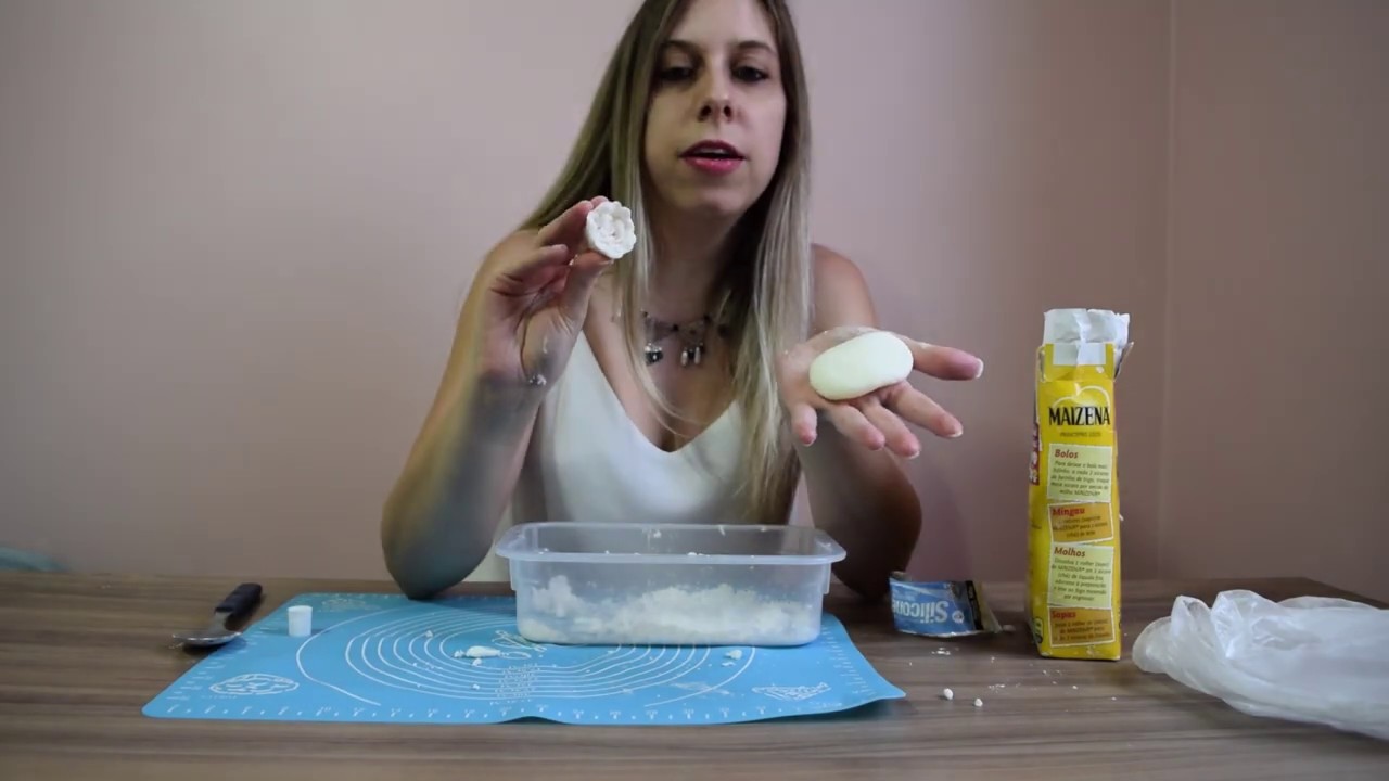 Como fazer molde de silicone com Maizena