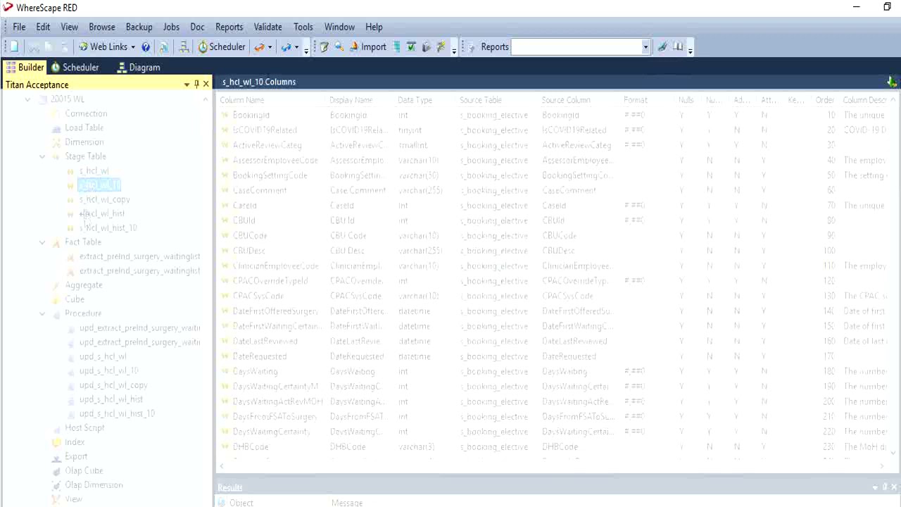 Wherescape Red for ETL process and data governance