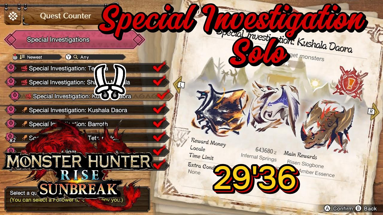 Risen Kushala Daora - Special Investigation | Dual Blades Solo | MHRise: Sunbreak