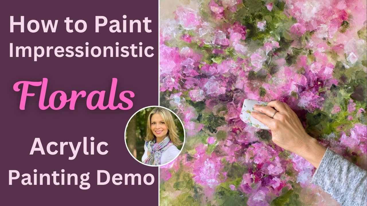 Paint Dreamy, Impressionistic Florals 🌸 Acrylic How To Paint Demo