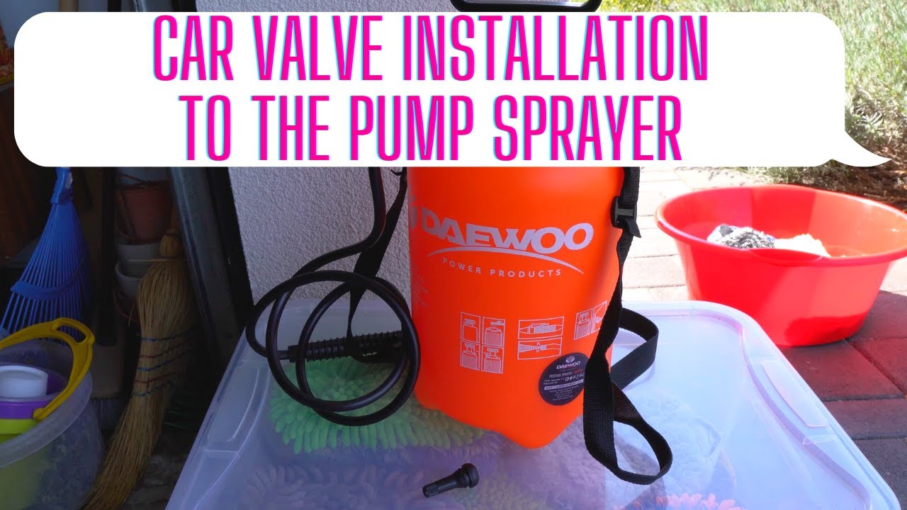 Car valve installation to the pump sprayer / pump sprayer valve stem mod