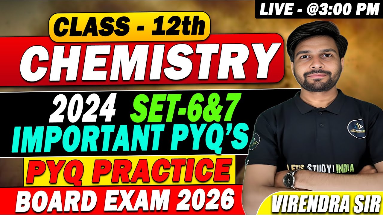 Class 12 Chemistry Hindi Medium 2024 PYQ Solution #boardexam2026 #chemistry #boardexam2026