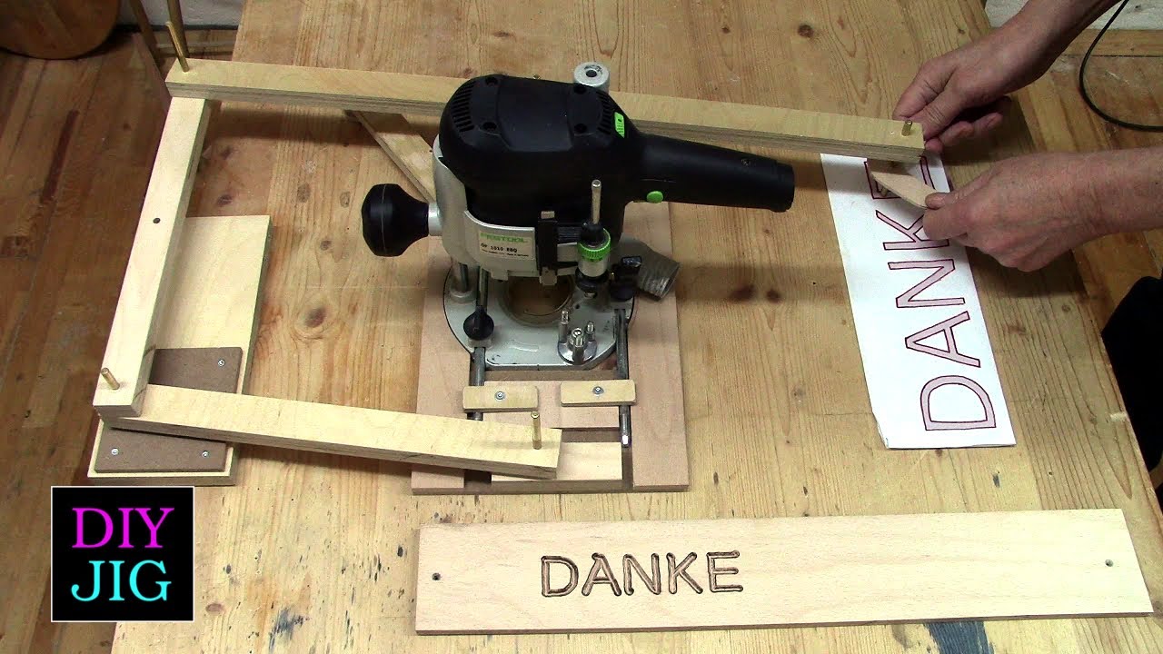 Kinderleicht Schriften fräsen mit dem Pantograph+ DIY JIG