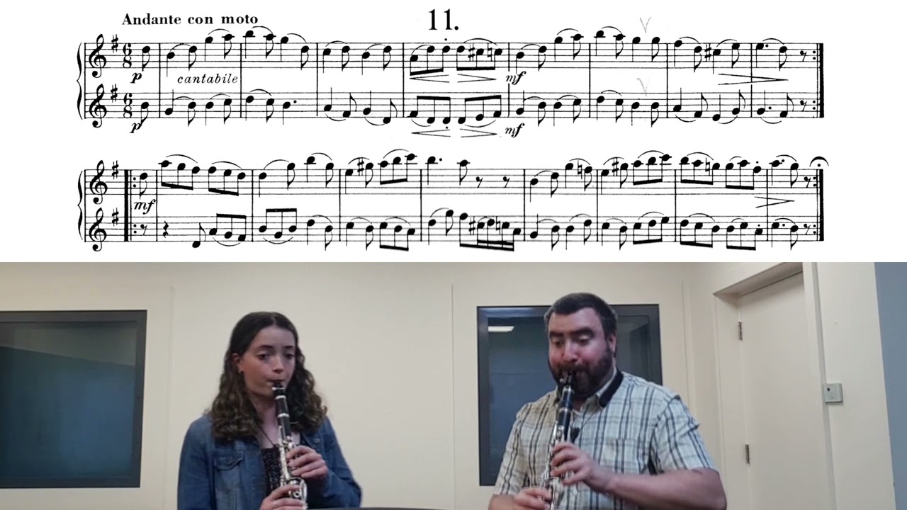 Josef Kueffner - Clarinet Duet No. 11 (with sheet music)