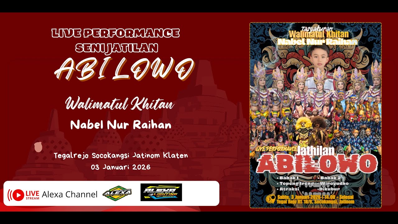 #Live Jatilan ABILOWO //Tegalrejo Socokangsi Jatinom Klaten // 03 Januari 2026