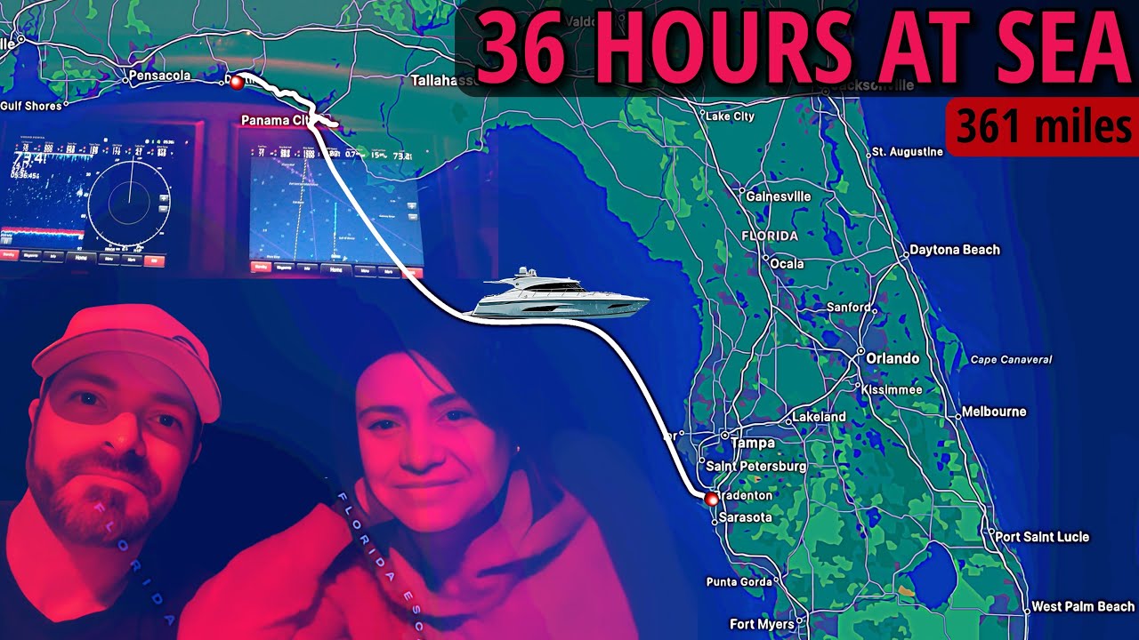 8 Foot Seas ALL NIGHT in our 60ft Yacht | Crossing the Gulf of Mexico | EP10