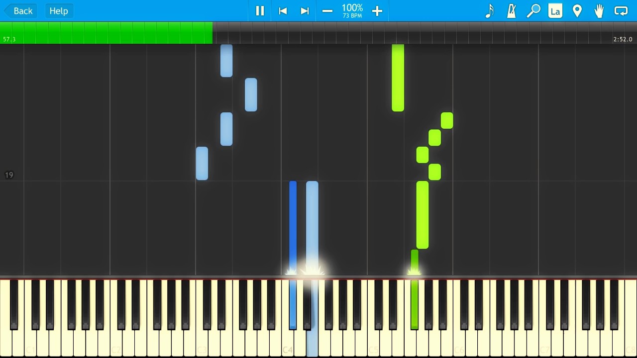 Kingdom Hearts II - Piano Solos - 02 - Lazy Afternoons [Synthesia Tutorial]