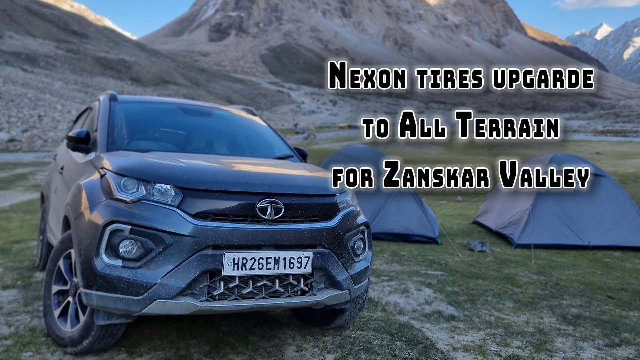 Upgraded Nexon's tires to AT (Goodyear wrangler at silent trac 215/65r16) | Cost Rs 32,800 |