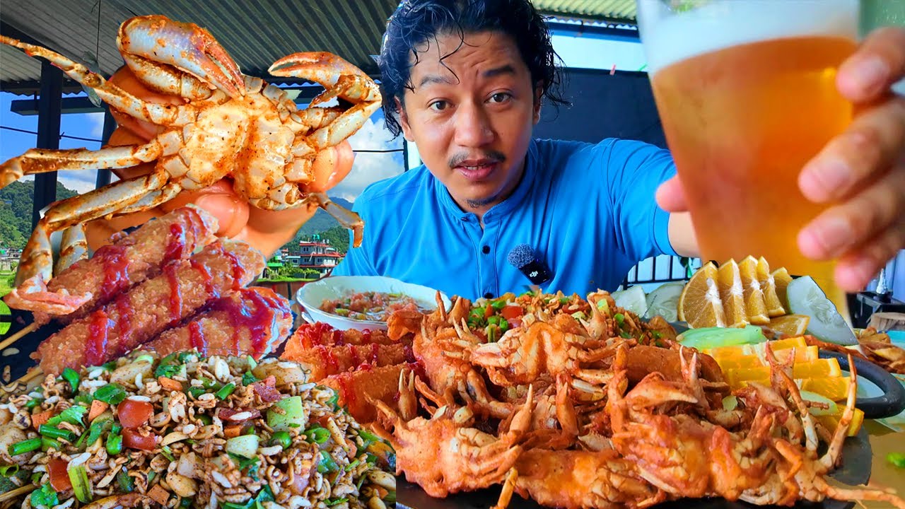 Crunchy Fried Crab and chiso beer | cheese corndog, Chatpatte | Kurum kurum