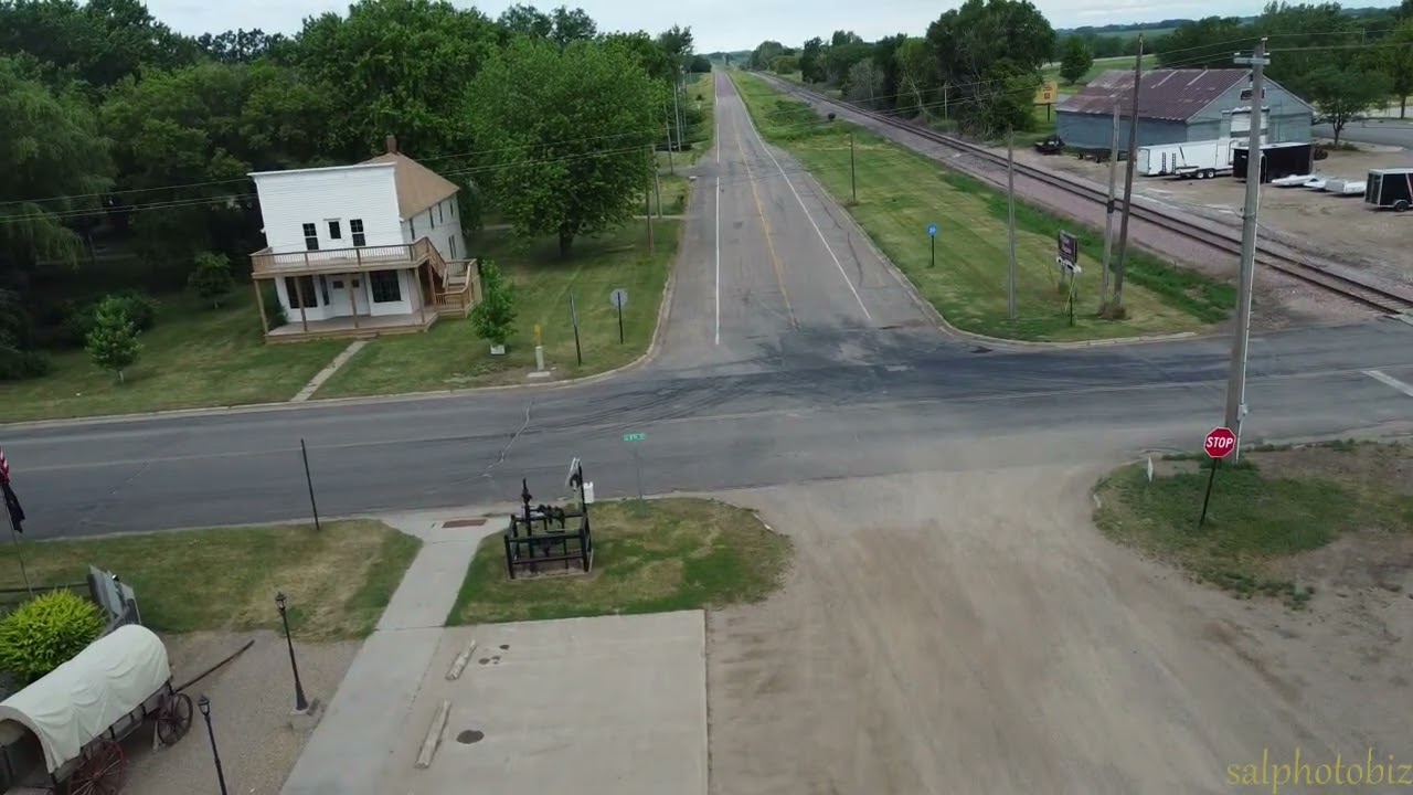 Drone Panorama: Laura Ingalls Museum in  Walnut Grove, MN (June25th22)