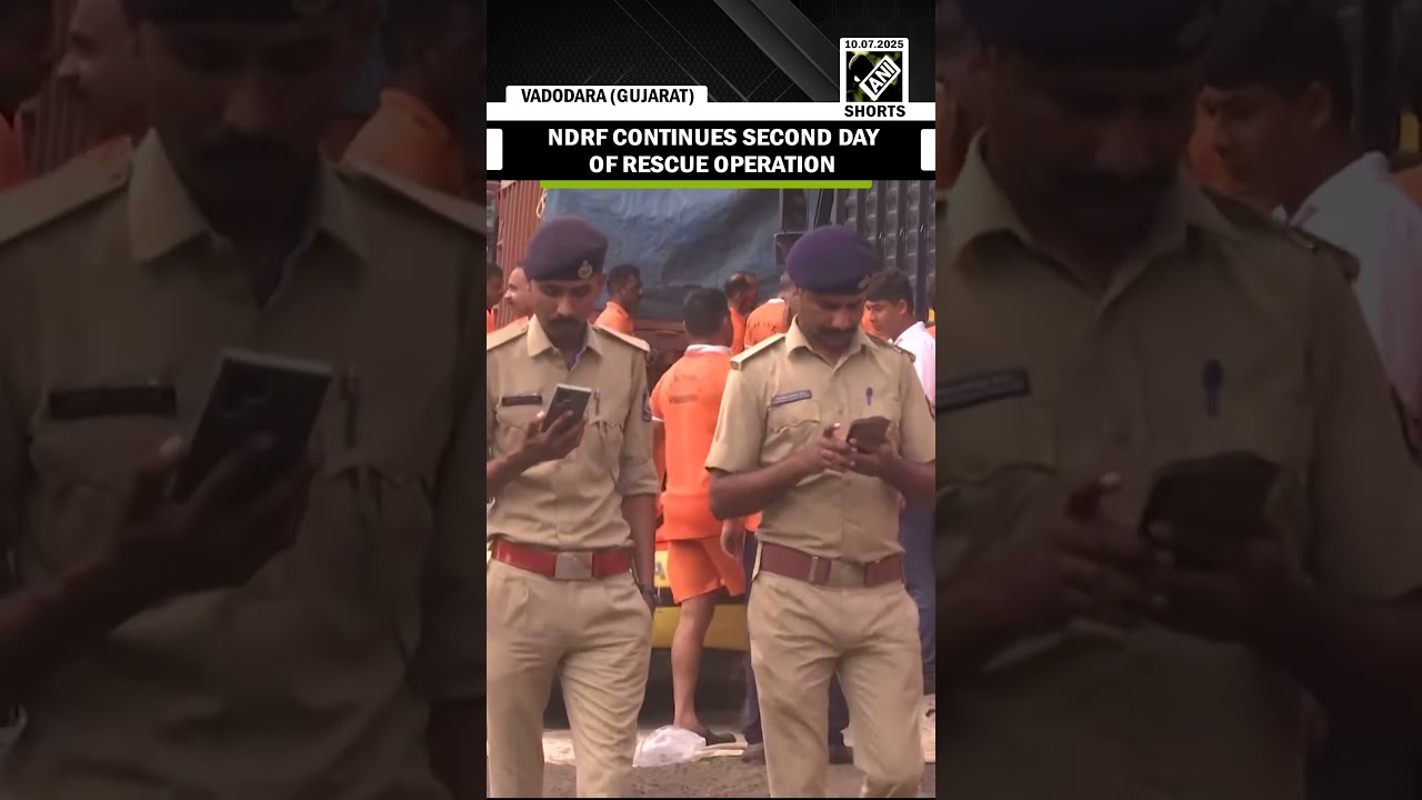 NDRF continues second day of rescue operation after Gambhira bridge on Mahisagar river collapses