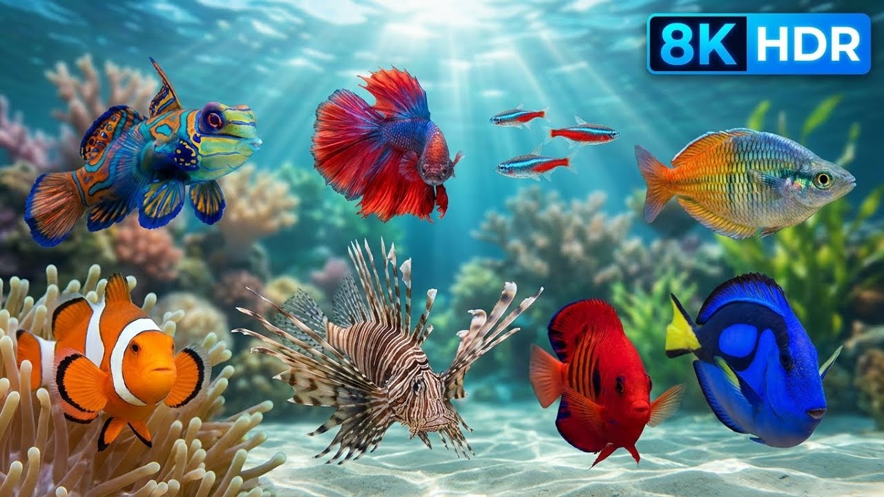 The Most Colorful River & Ocean Fish in the World | Nature’s Masterpieces in 8K