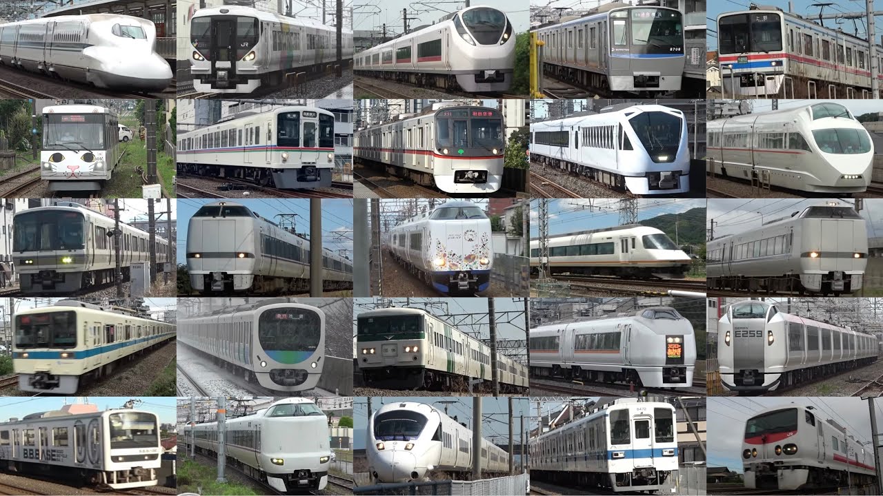 集合！白色の電車通過集　White train collection