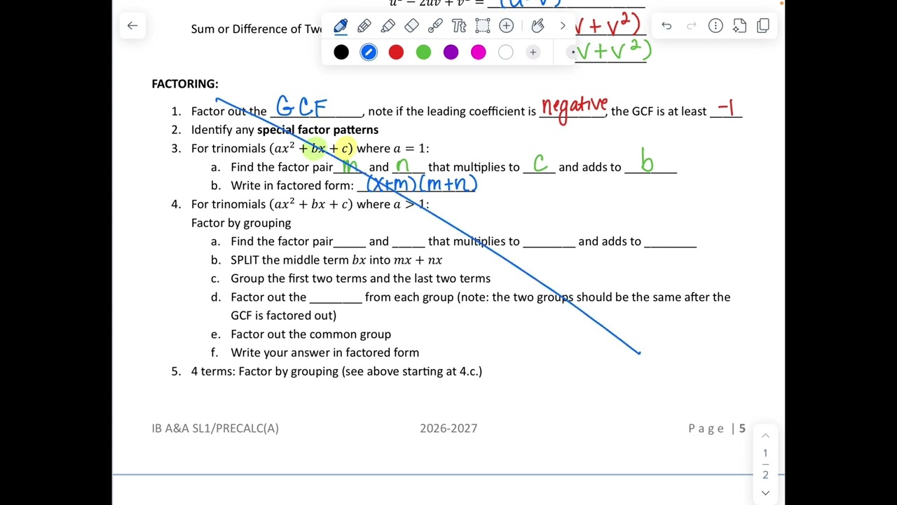 A.3 Polynomials and Factoring