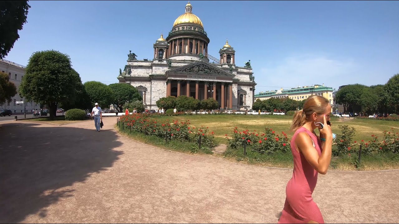 Прогулка по Питеру, Исаакиевский Собор | Россия 4К.