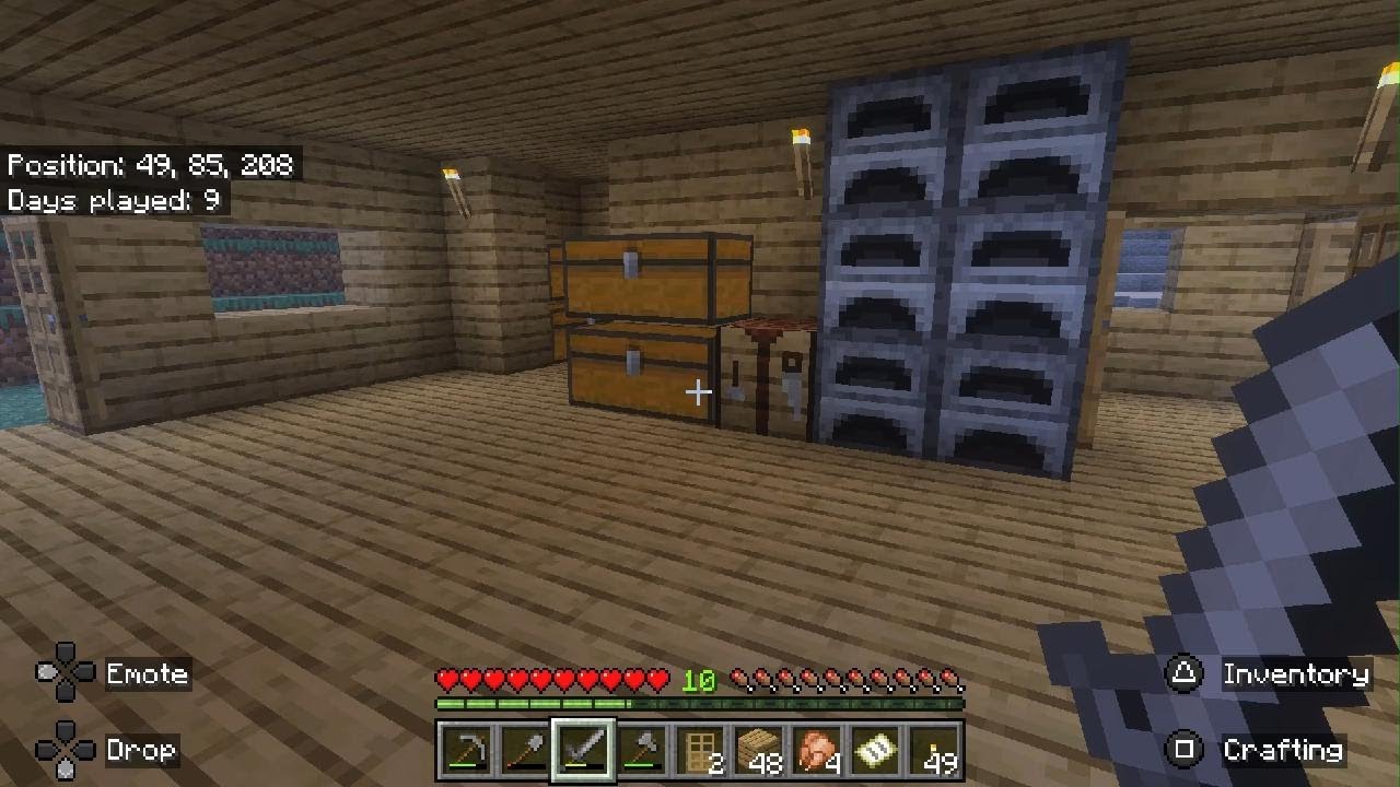 Adjusting my home to add windows, chests, and more... Shadow's Survival World Part 6 - Minecraft