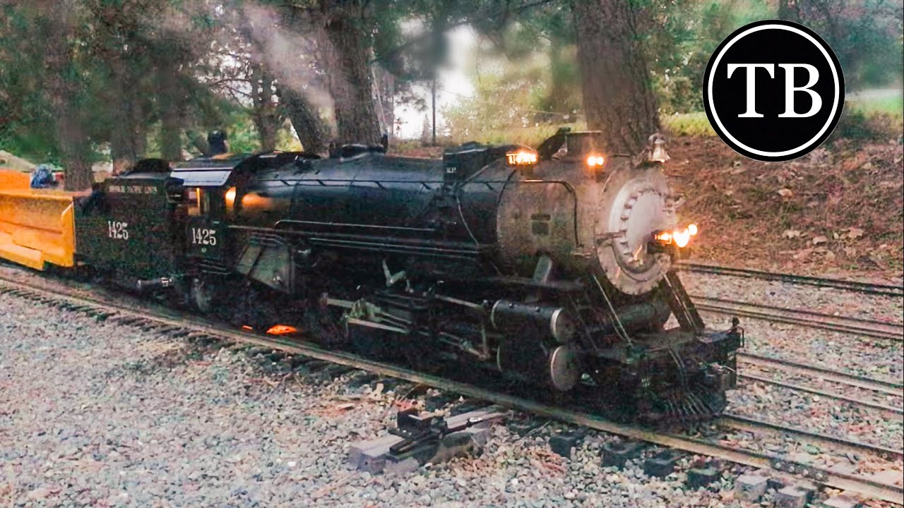 Mikado Steam Locomotive - Evening Run #trains #trainbuilder #steamlocomotive
