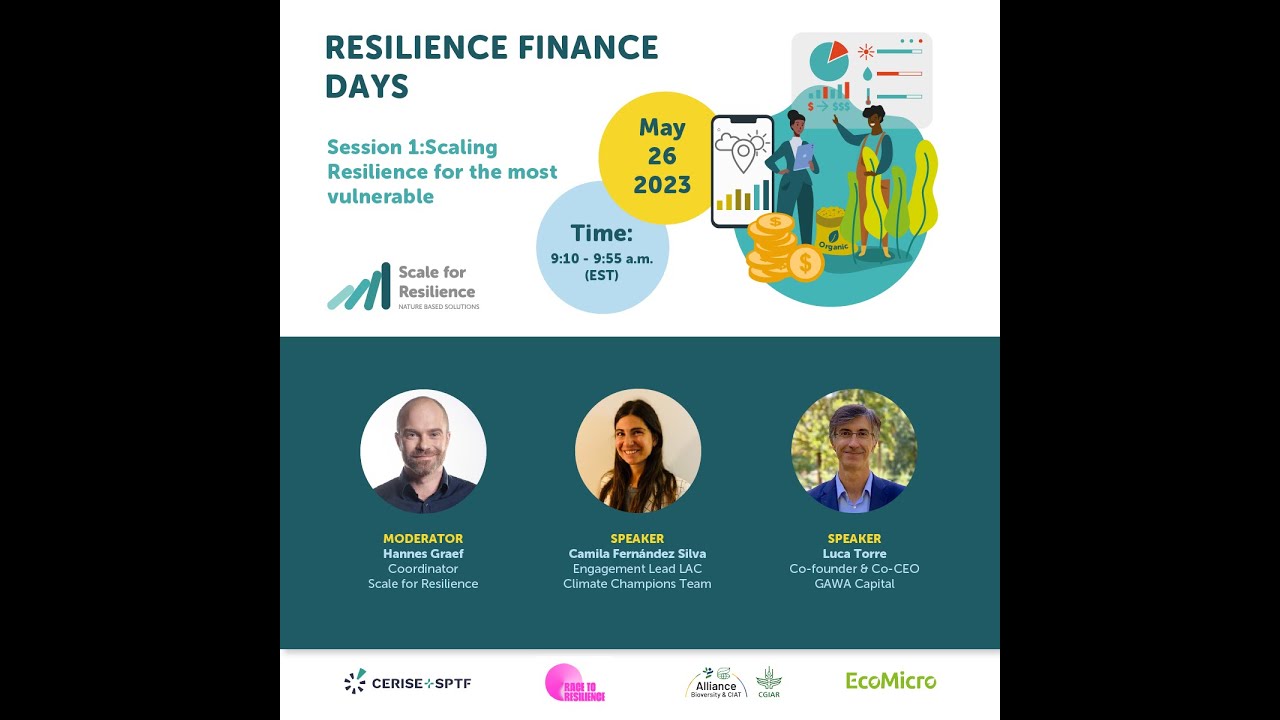 Resilience Finance Days_Session 1: Scaling Resilience for the most vulnerable