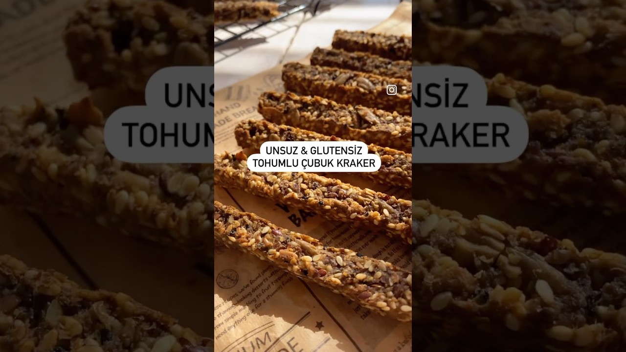Unsuz Glutensiz Tohum Kraker #glutensiz #glutenfree #youtubeshorts #recipe #tarif #kraker