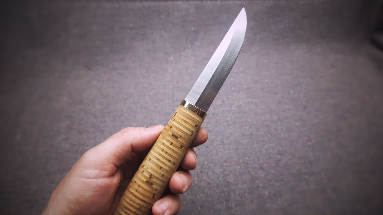 Нож пуукко с берестой