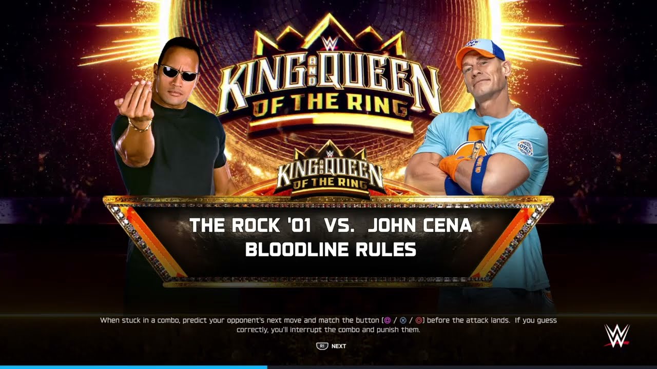WWE 2K25 Матч по правилам родословной между Роком и Джоном Синой