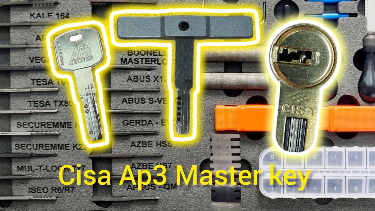 Самоимпресионая отмычка для замков Cisa-Ap3, AP4S ITALY Abus-XP2-XP20 Germany Bricard Dual-xpFrance