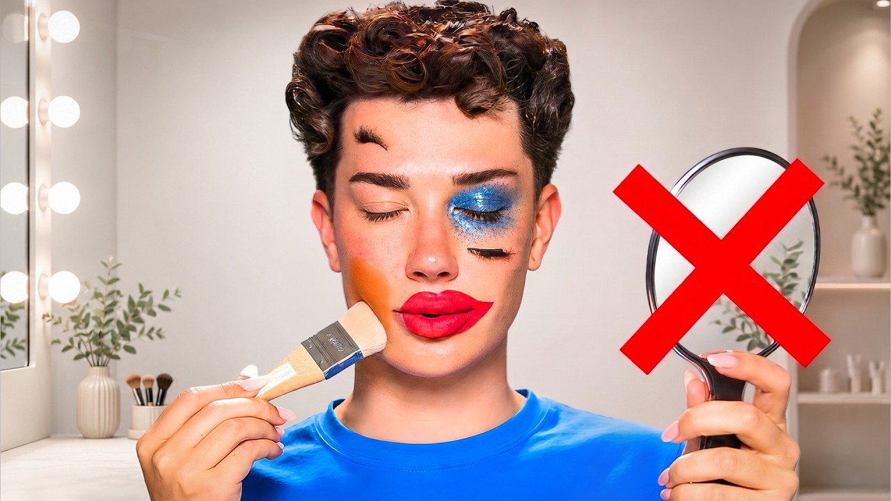 ULTIMATE NO MIRROR MAKEUP CHALLENGE!