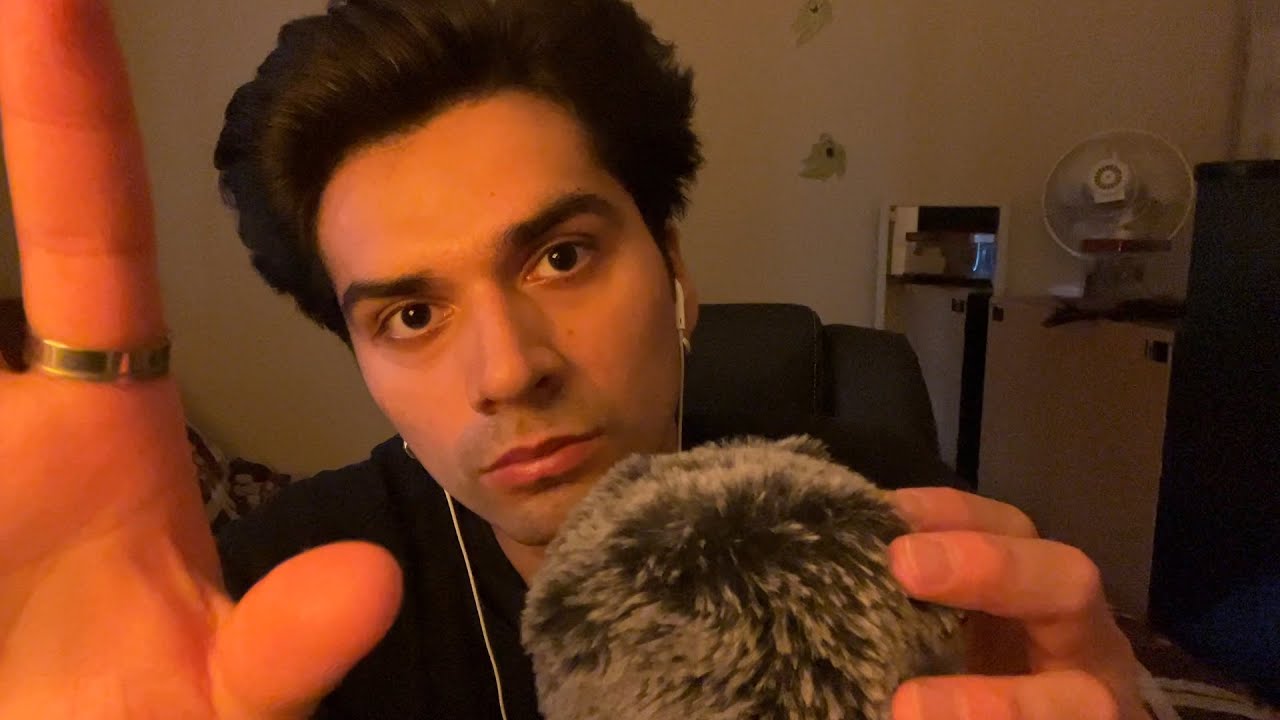ASMR Fluffy Mic Scratching, Soft Mic Blowing, Breathing exercises, and Up close whispers