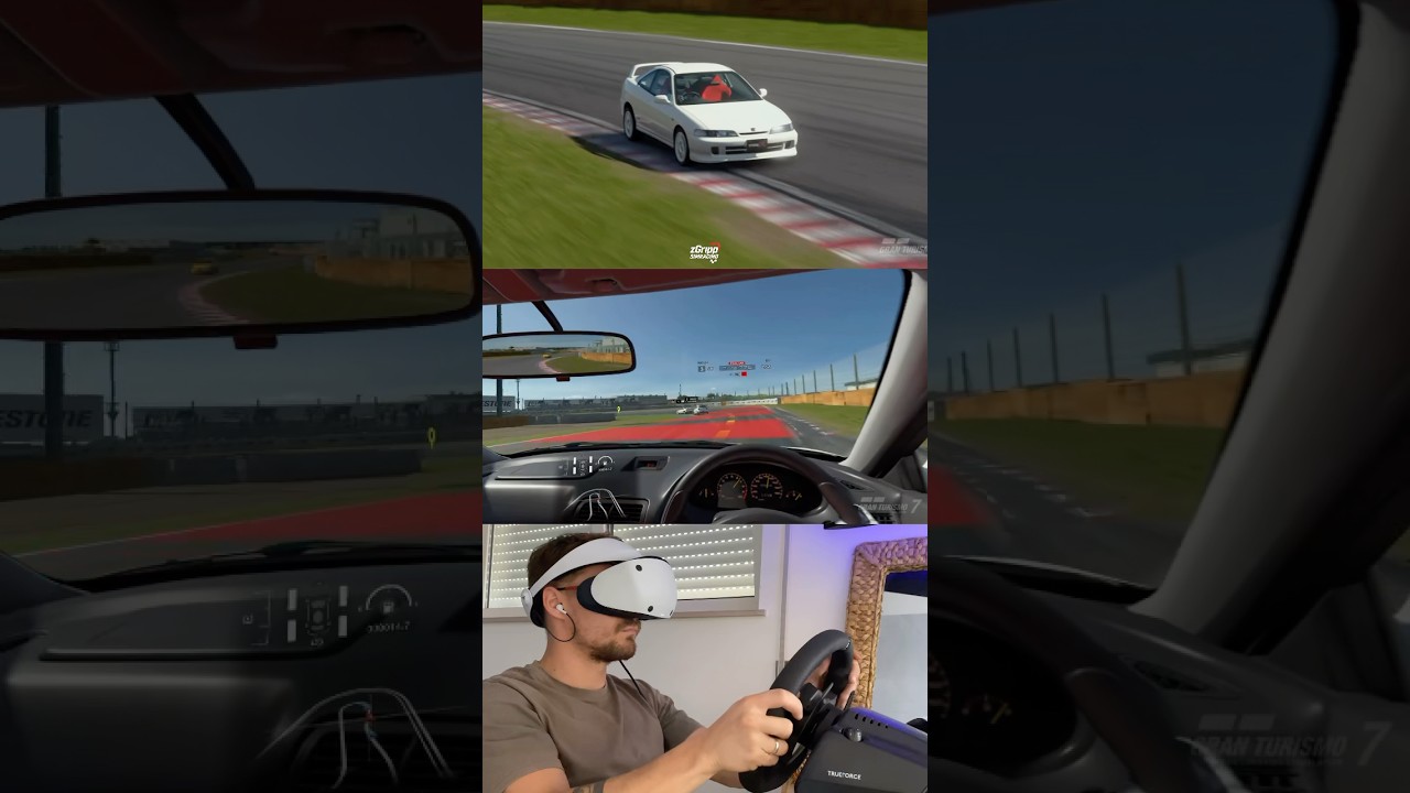 Racing through Tsukuba in style 🏁 Driving the legendary &rsquo;98 Integra Type R (DC2) on PS VR2 & G923