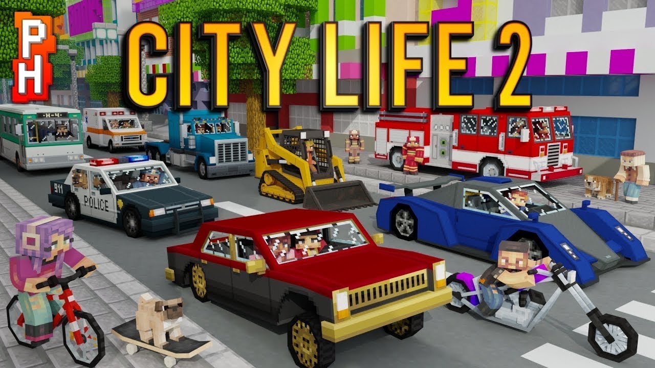 Minecraft ps4~ EXPLORING THE CITY PART 1~ The City Life 2