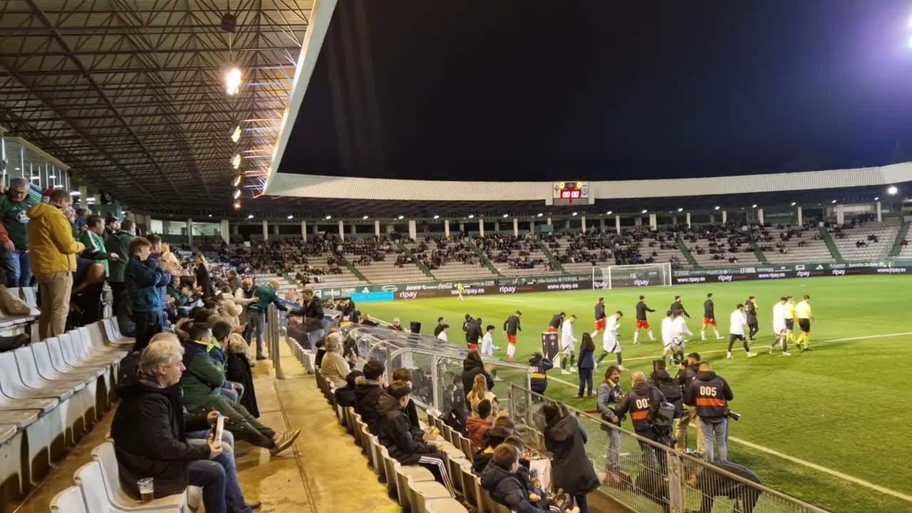 Racing de Ferrol - UD Almeria 1-4 the players are entering the Estadio de A Malata 18.12.2024